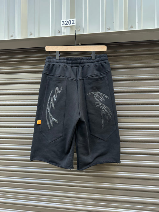 01 Leather Patch Shorts